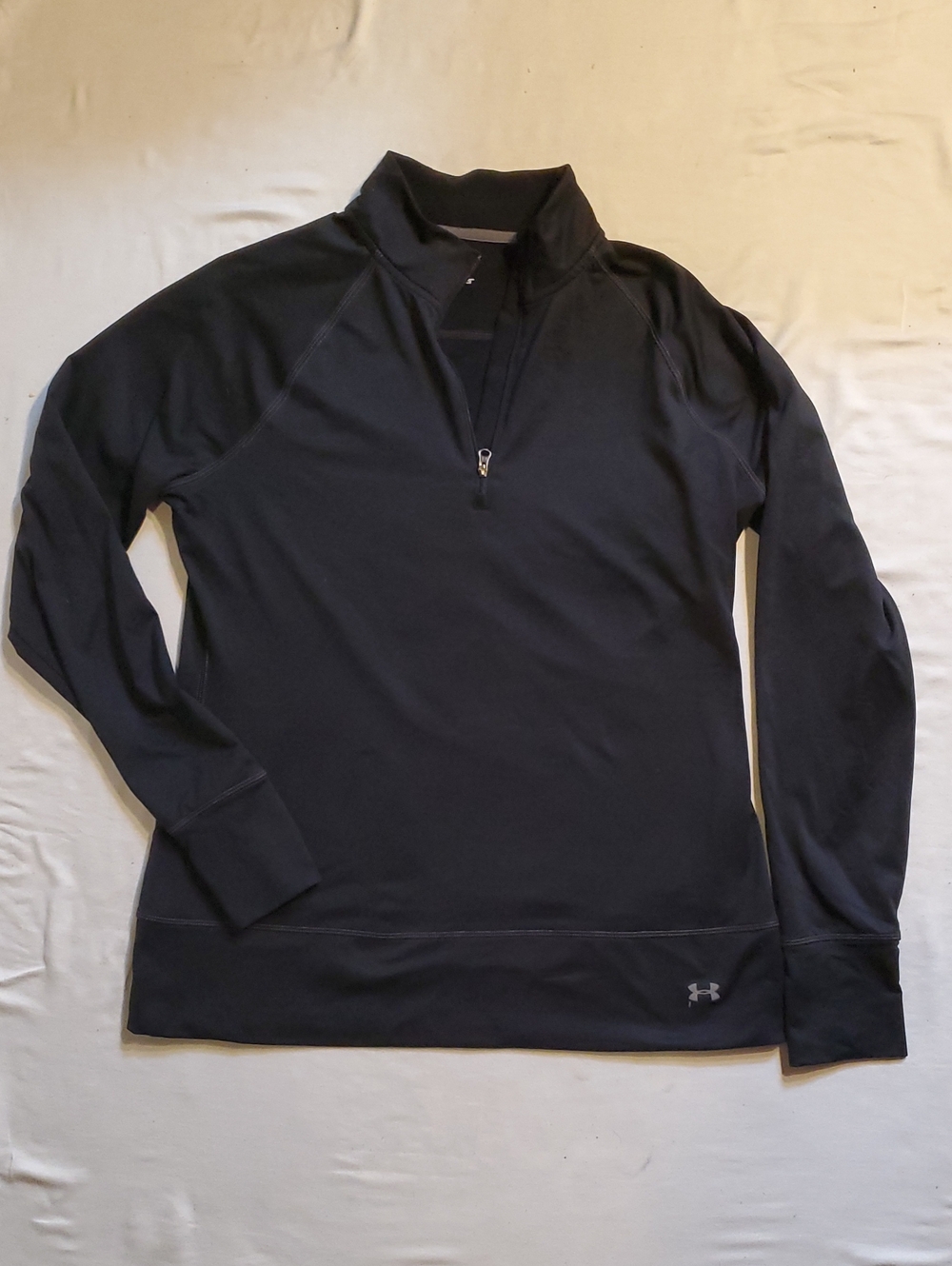 Under Armour Coldgear Black Half-Zip Mock-Neck Performance Top